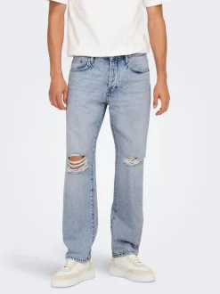 Hot ONSEDGE Mellemhøj talje Straight fit Jeans Jeans|Jeans