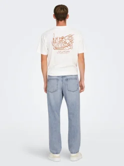 Hot ONSEDGE Mellemhøj talje Straight fit Jeans Jeans|Jeans