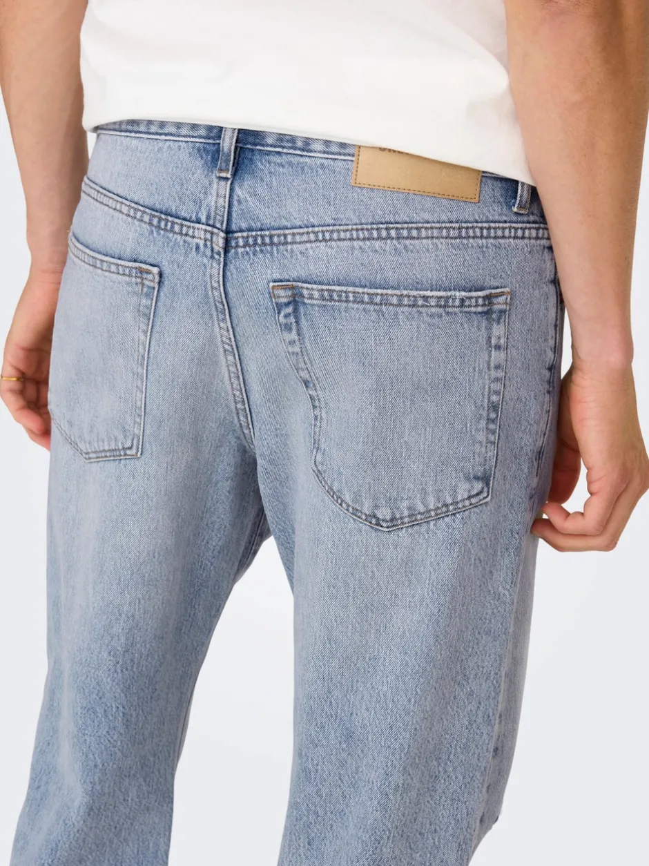 Hot ONSEDGE Mellemhøj talje Straight fit Jeans Jeans|Jeans