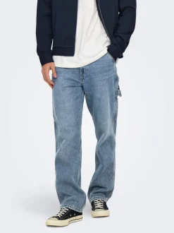 Clearance ONSEDGE Mellemhøj talje Straight fit Jeans Jeans|Jeans