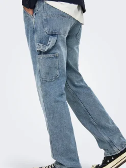 Clearance ONSEDGE Mellemhøj talje Straight fit Jeans Jeans|Jeans