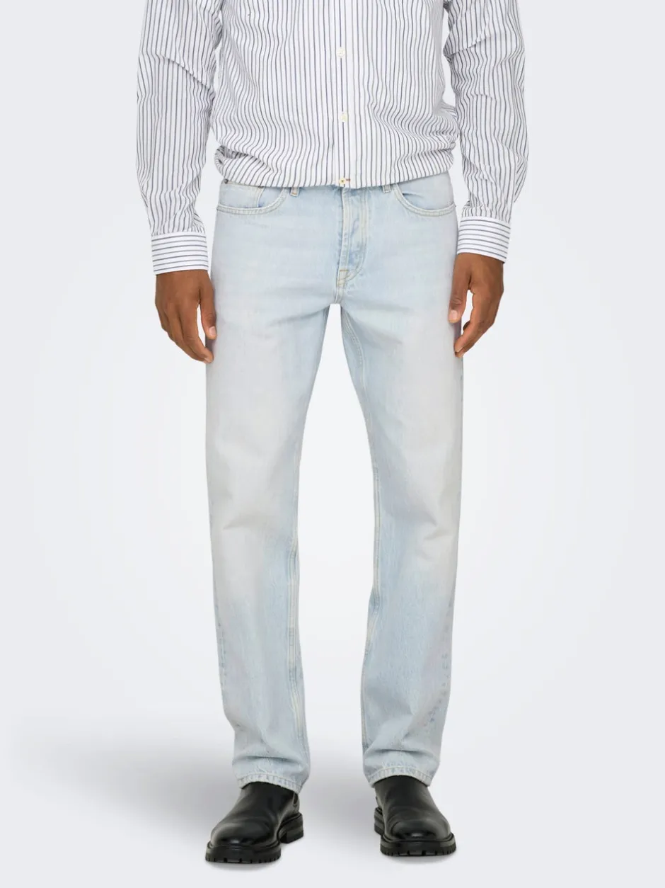 Hot ONSEDGE Mellemhøj talje Straight fit Jeans Jeans|Jeans