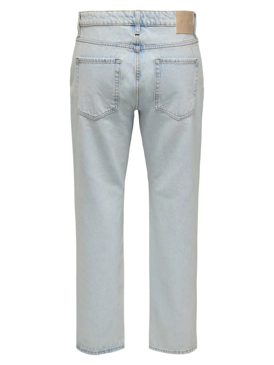 Hot ONSEDGE Mellemhøj talje Straight fit Jeans Jeans|Jeans