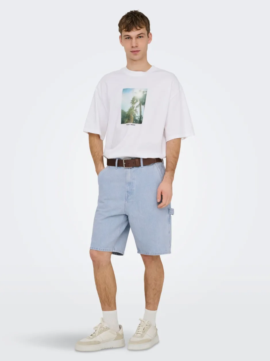Outlet ONSEDGE Mellemhøj talje Straight fit Shorts Shorts
