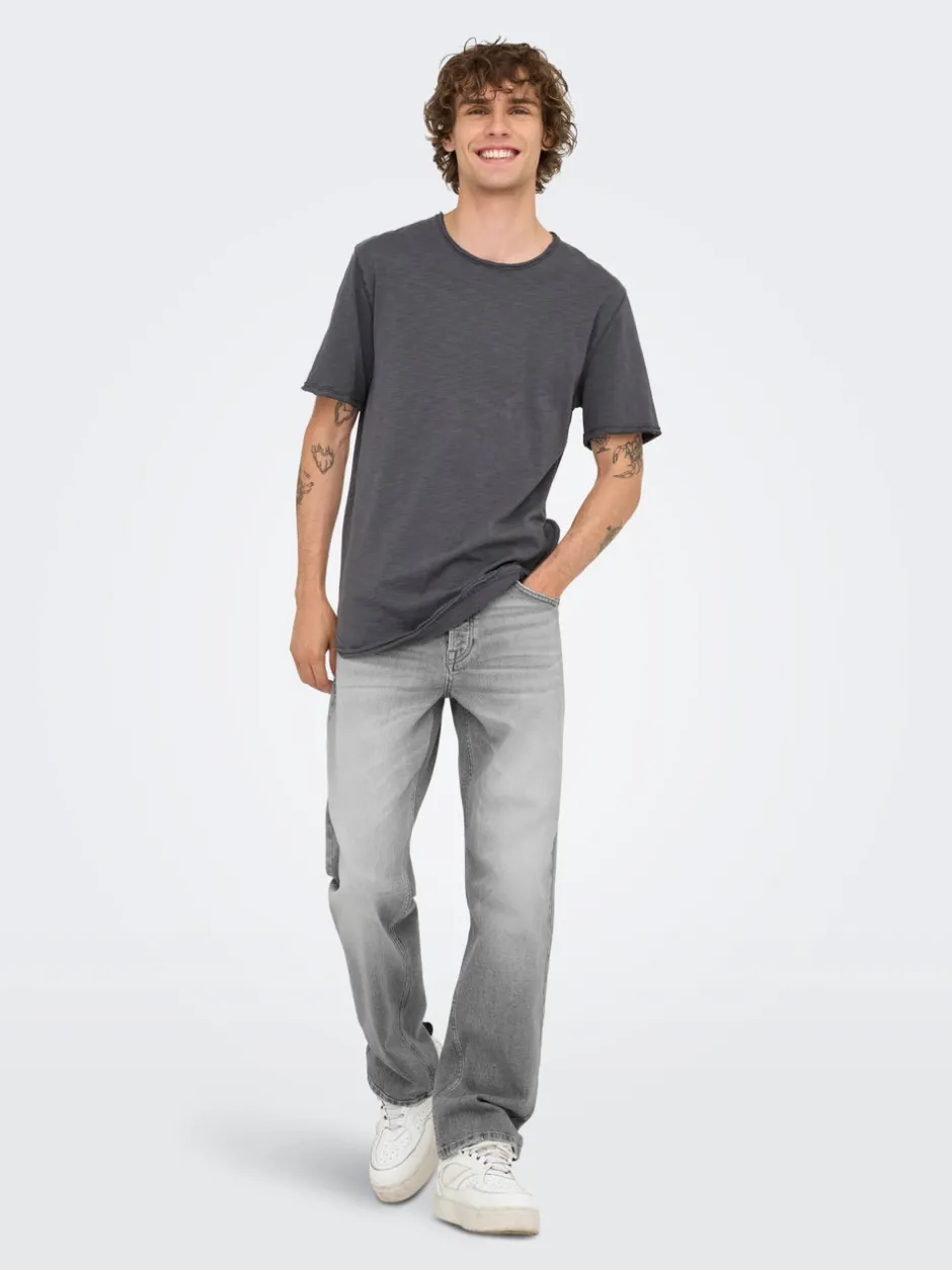Clearance ONSEDGE Mellemhøj talje Straight fit Jeans Jeans|Jeans