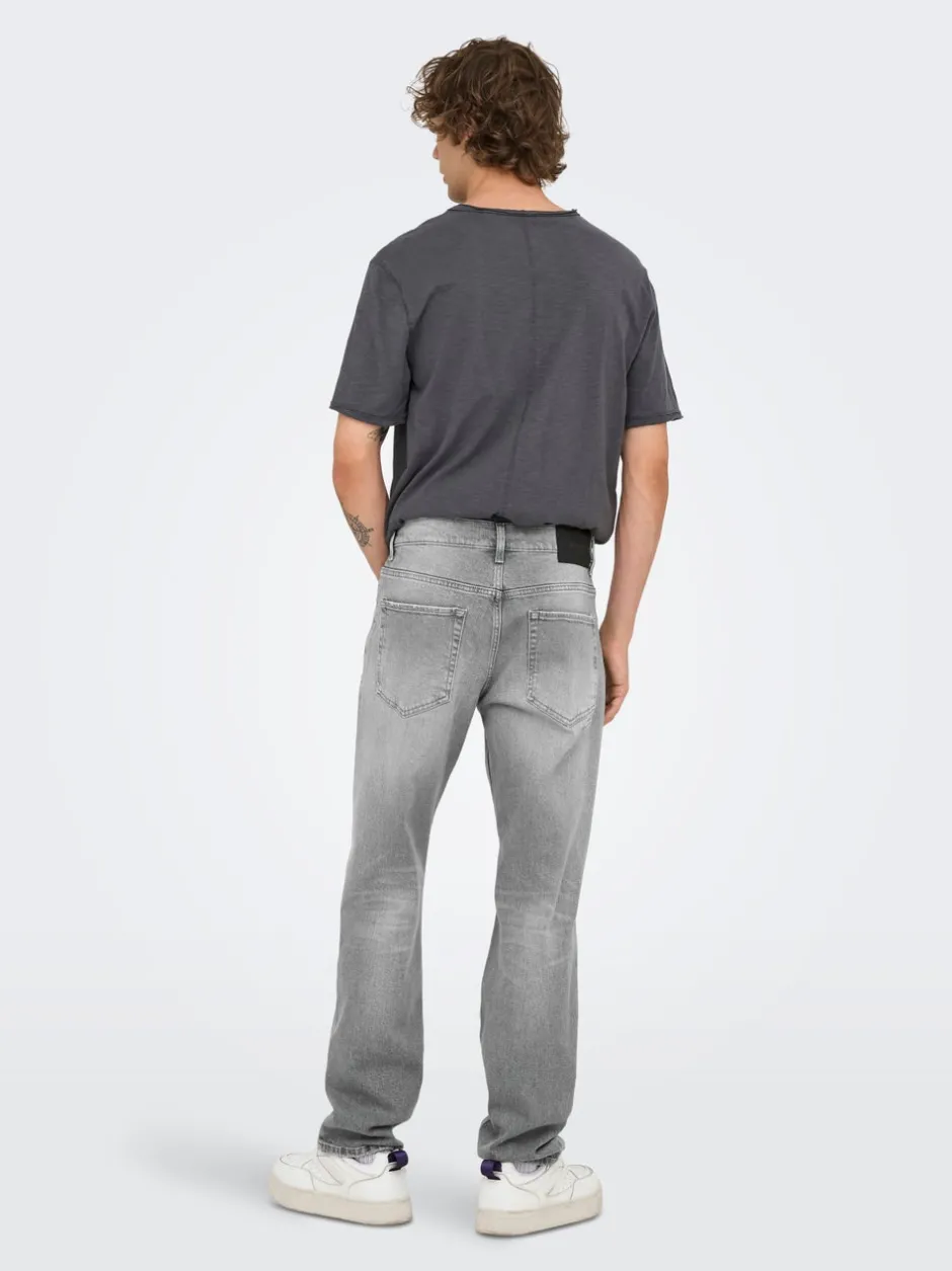 Clearance ONSEDGE Mellemhøj talje Straight fit Jeans Jeans|Jeans