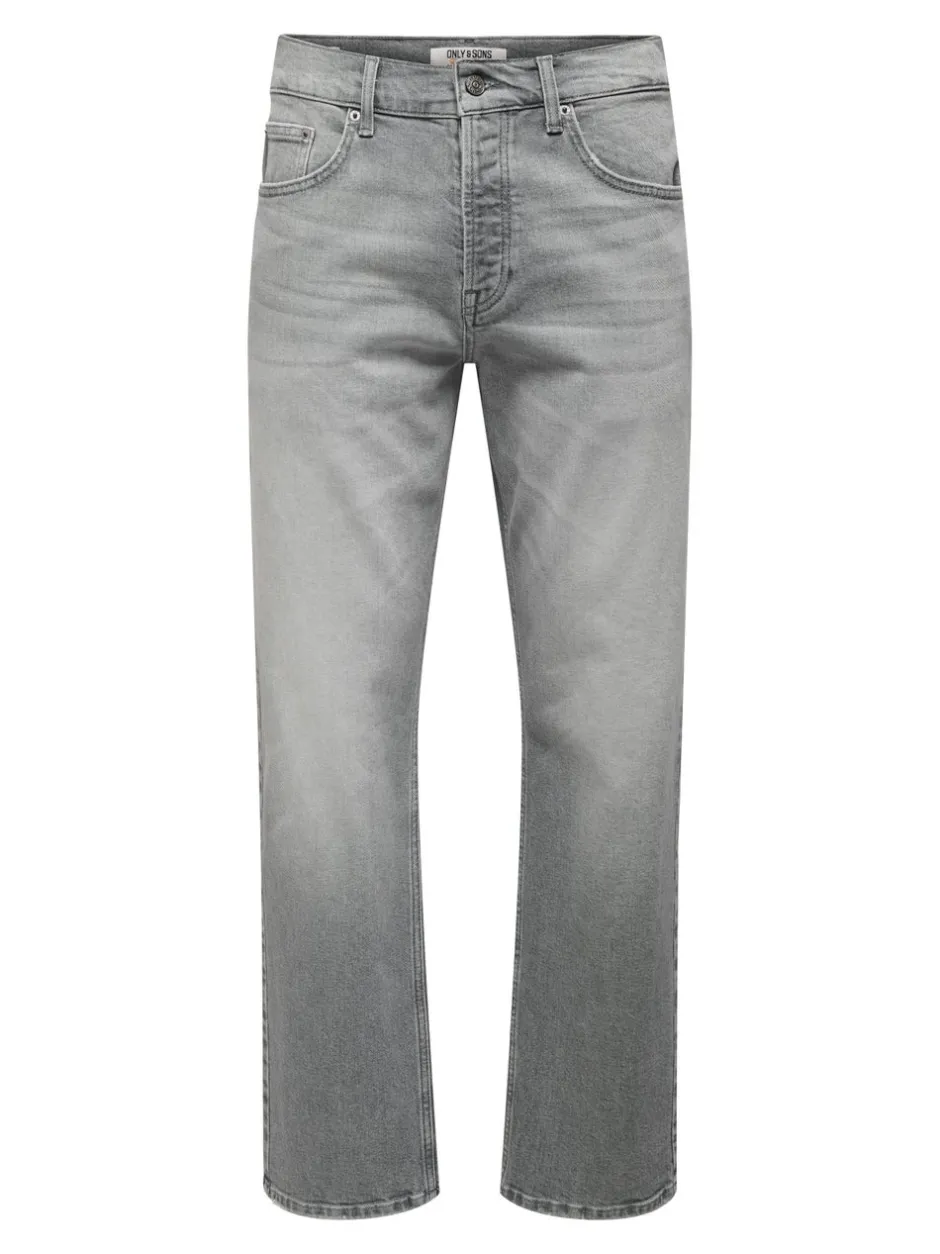 Clearance ONSEDGE Mellemhøj talje Straight fit Jeans Jeans|Jeans