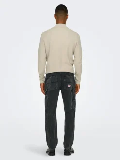 Clearance ONSEDGE Mellemhøj talje Straight fit Jeans Jeans|Jeans