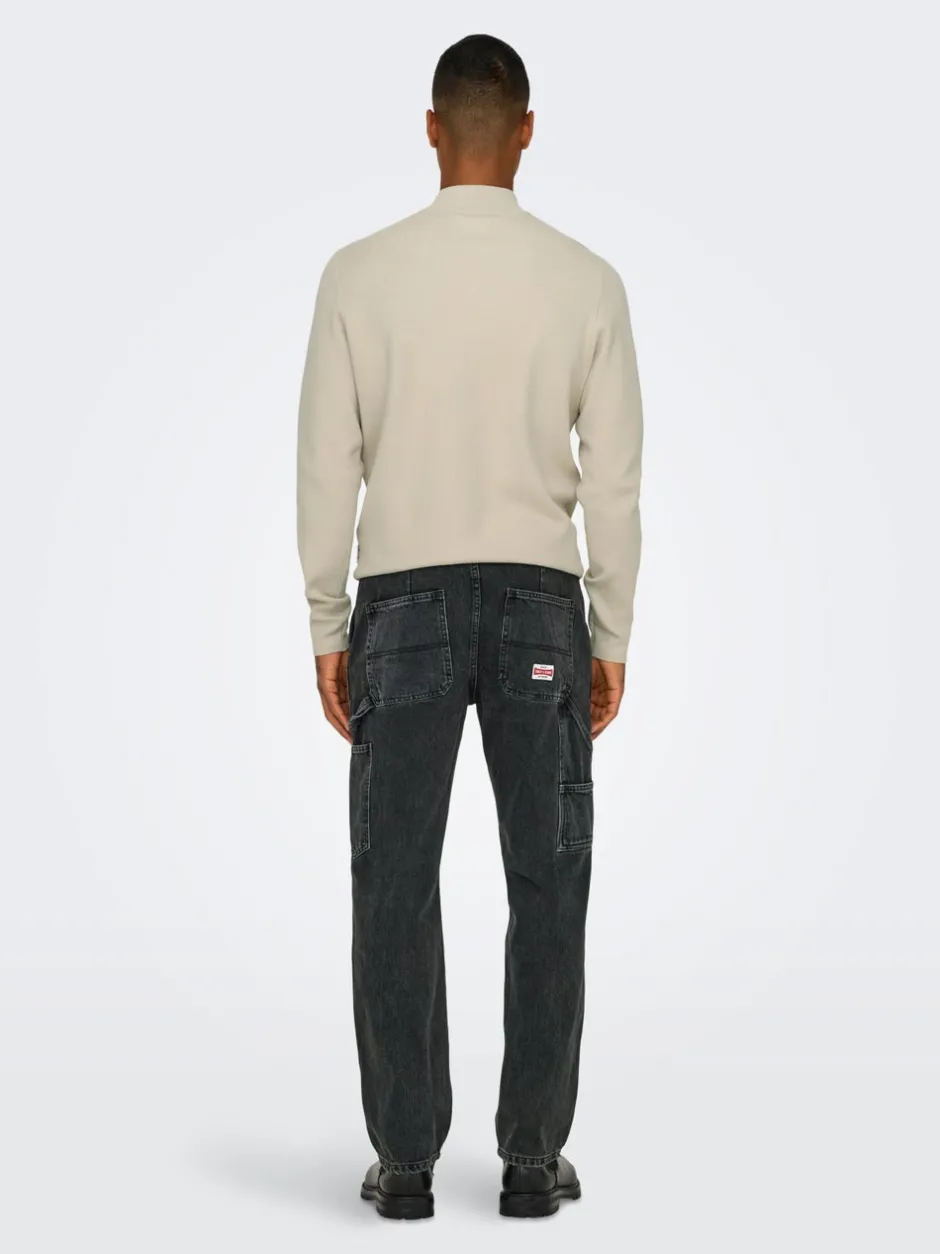 Clearance ONSEDGE Mellemhøj talje Straight fit Jeans Jeans|Jeans