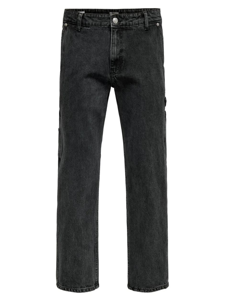 Clearance ONSEDGE Mellemhøj talje Straight fit Jeans Jeans|Jeans