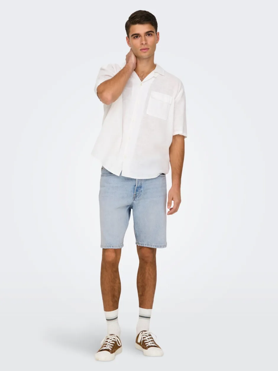 Clearance ONSEDGE Mellemhøj talje Straight fit Shorts Shorts