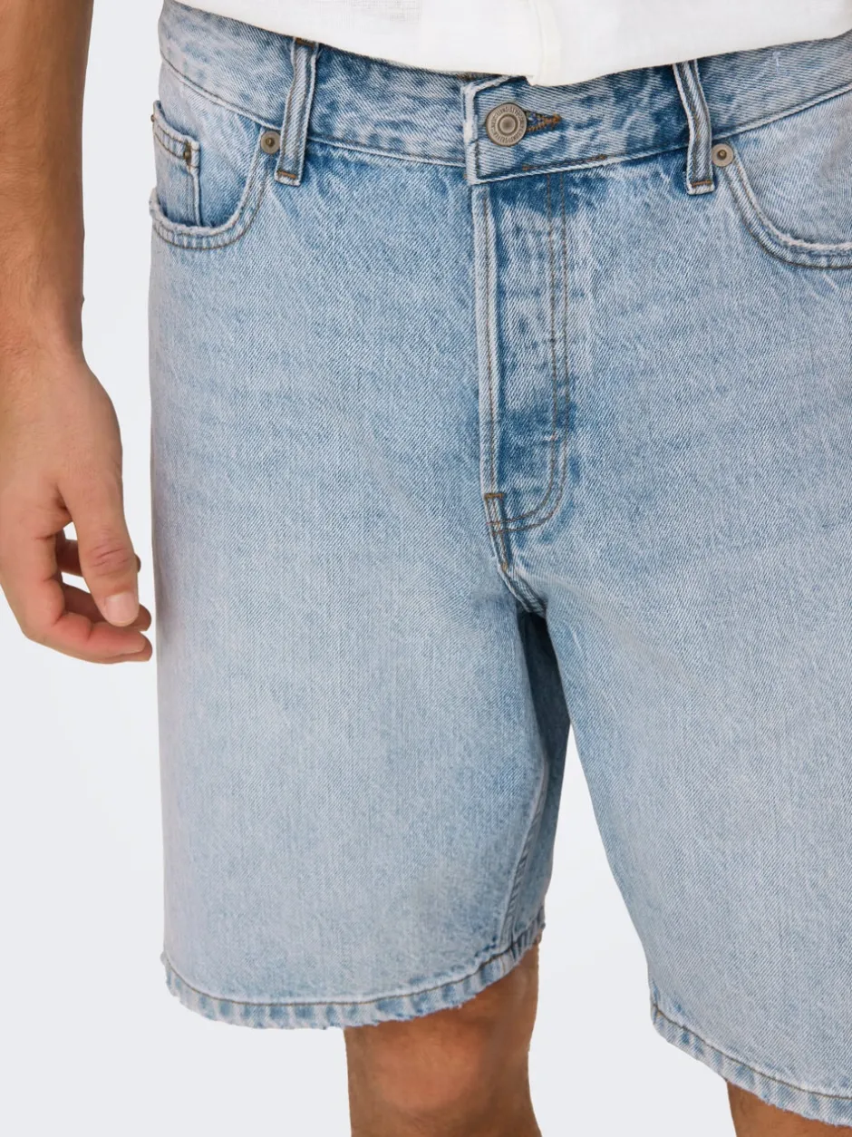 Clearance ONSEDGE Mellemhøj talje Straight fit Shorts Shorts
