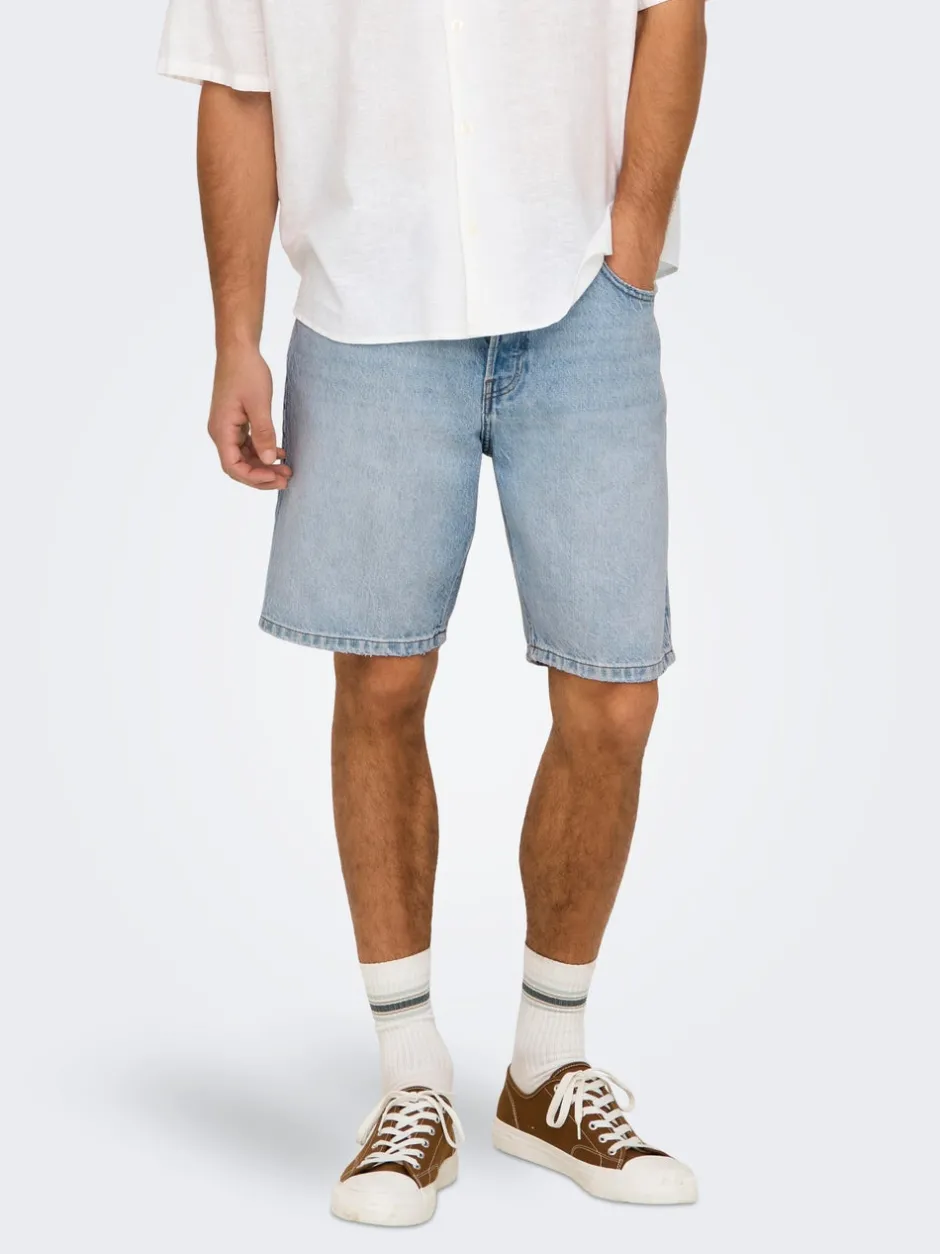 Clearance ONSEDGE Mellemhøj talje Straight fit Shorts Shorts