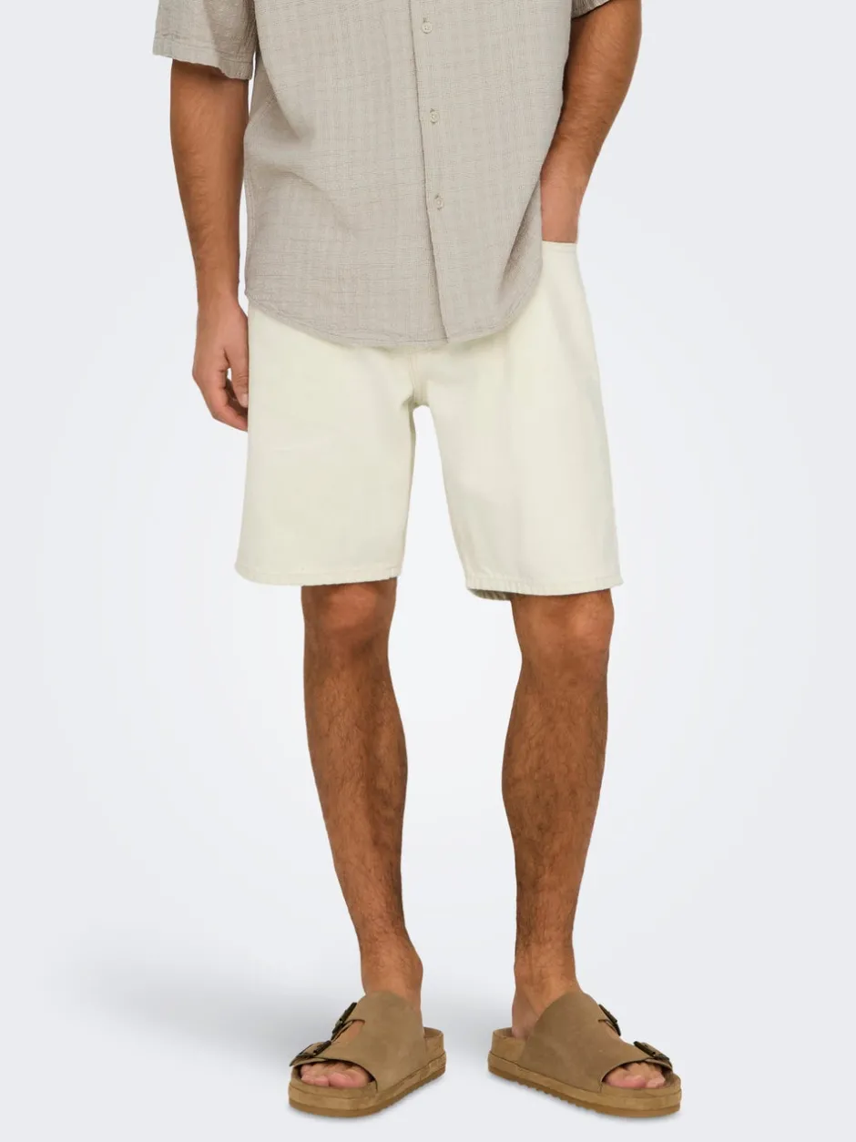 Clearance ONSEDGE Mellemhøj talje Straight fit Shorts Shorts