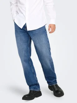 Discount ONSEDGE Mellemhøj talje Straight fit Jeans Jeans|Jeans