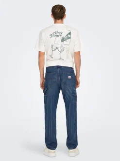 Clearance ONSEDGE Mellemhøj talje Straight fit Jeans Jeans|Jeans