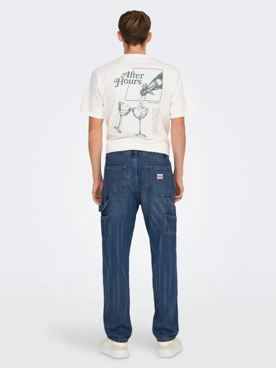 Clearance ONSEDGE Mellemhøj talje Straight fit Jeans Jeans|Jeans