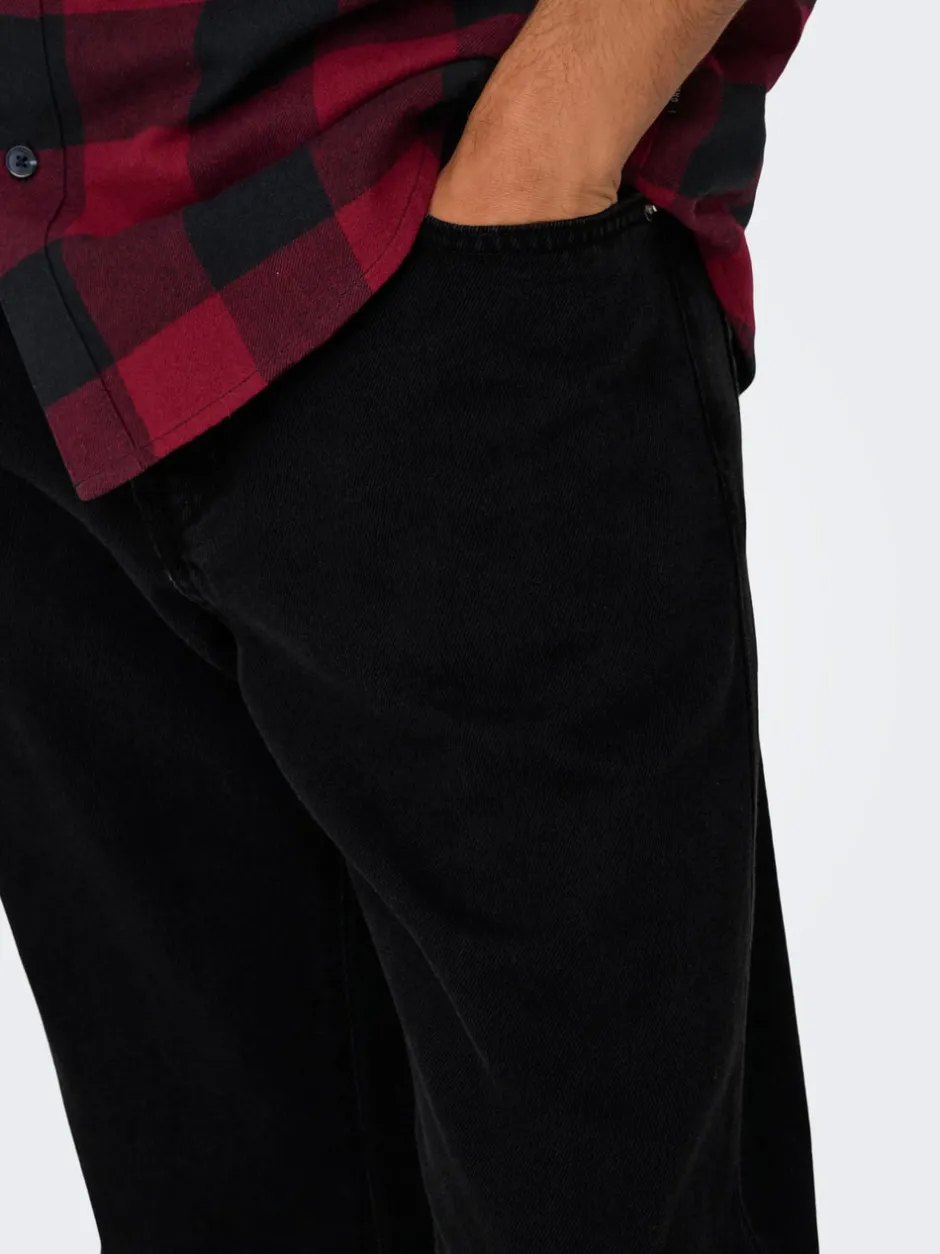 New ONSEDGE Mellemhøj talje Straight fit Jeans Jeans|Jeans