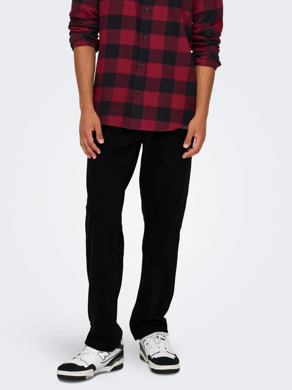 New ONSEDGE Mellemhøj talje Straight fit Jeans Jeans|Jeans