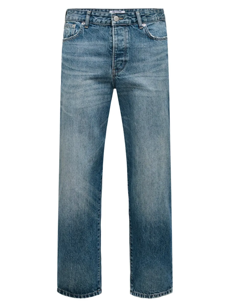Online ONSEDGE Mellemhøj talje Straight fit Jeans Jeans|Jeans