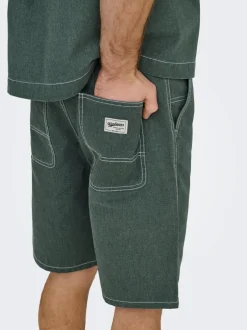ONSEDGE Mid rise Straight fit Shorts med 5 lommer Shorts