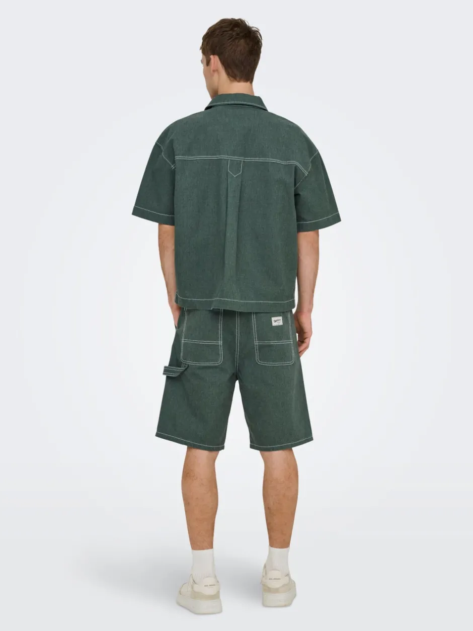 ONSEDGE Mid rise Straight fit Shorts med 5 lommer Shorts