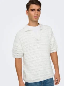 ONSGRAYSON Strikket poloshirt Strik|T-Shirts