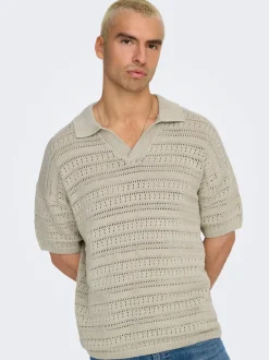 Clearance ONSGRAYSON Strikket poloshirt Strik|T-Shirts