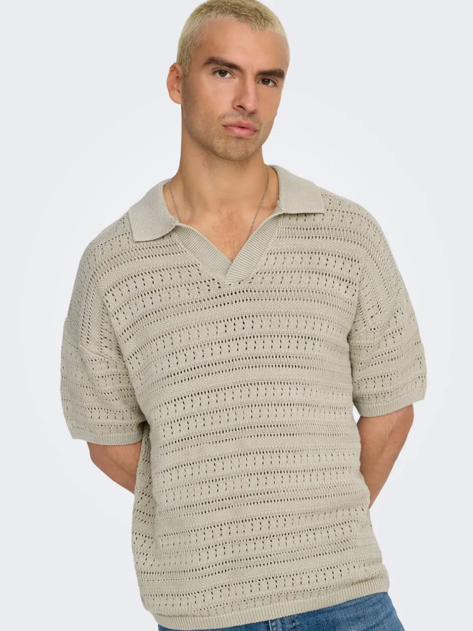 Clearance ONSGRAYSON Strikket poloshirt Strik|T-Shirts