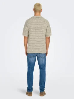 Clearance ONSGRAYSON Strikket poloshirt Strik|T-Shirts