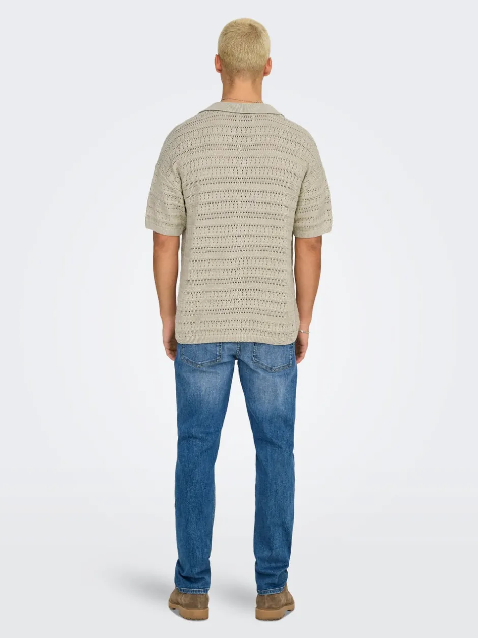 Clearance ONSGRAYSON Strikket poloshirt Strik|T-Shirts