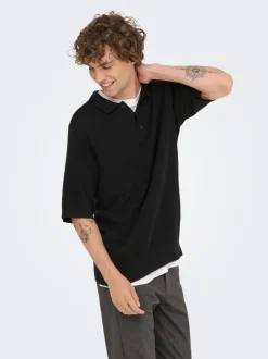 Hot ONSJAMES Strikket poloshirt Strik