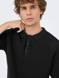 Hot ONSJAMES Strikket poloshirt Strik