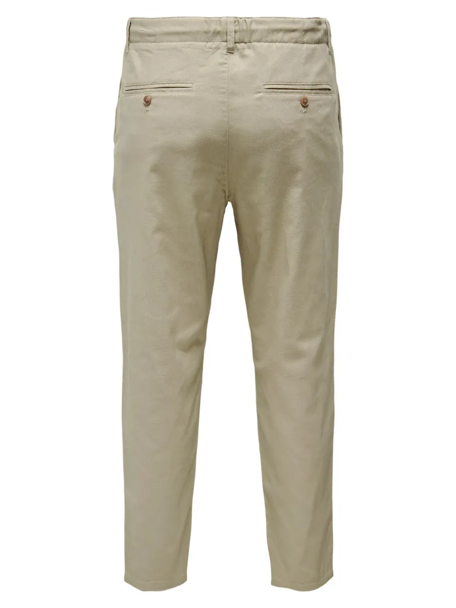 Hot ONSLEO Tapered fit - cropped Hør Chinobukser Bukser