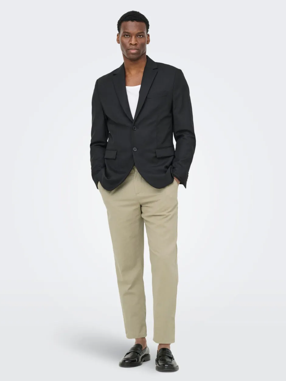 Hot ONSLEO Tapered fit - cropped Hør Chinobukser Bukser