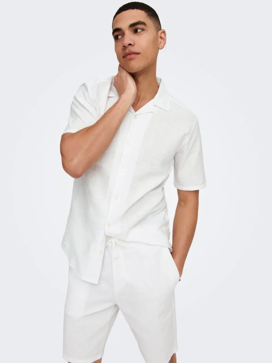 Sale ONSLINUS Regular fit Hør Shorts Shorts