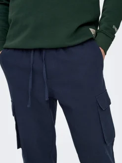 Best ONSLINUS Tapered fit Hør Cargobukser Bukser
