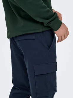 Best ONSLINUS Tapered fit Hør Cargobukser Bukser