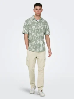 Hot ONSLINUS Tapered fit Hør Cargobukser Bukser