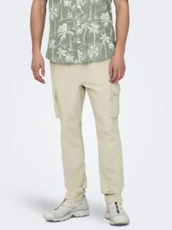 Hot ONSLINUS Tapered fit Hør Cargobukser Bukser
