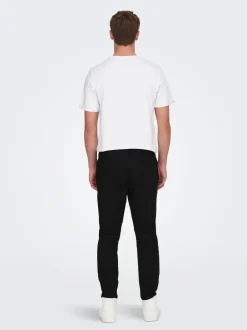 Sale ONSLINUS Tapered fit Hør Joggingbukser Bukser
