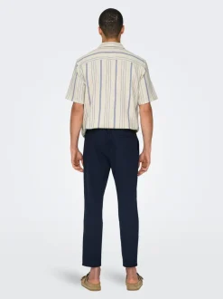 Sale ONSLINUS Tapered fit Hør Joggingbukser Bukser