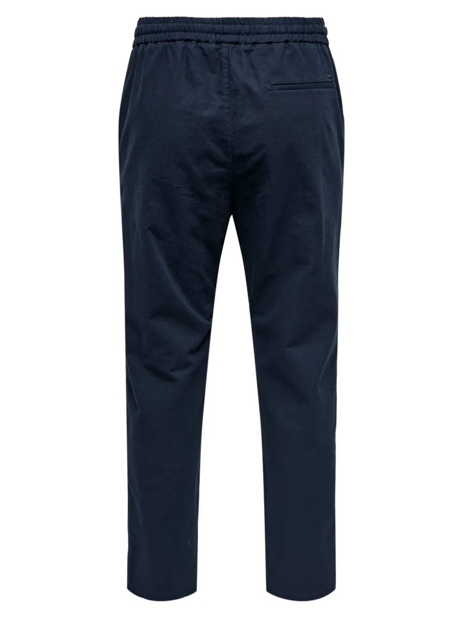 Sale ONSLINUS Tapered fit Hør Joggingbukser Bukser