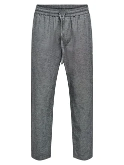 Hot ONSLINUS Tapered fit Hør Joggingbukser Bukser