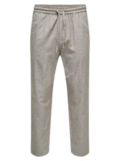 New ONSLINUS Tapered fit Hør Joggingbukser Bukser