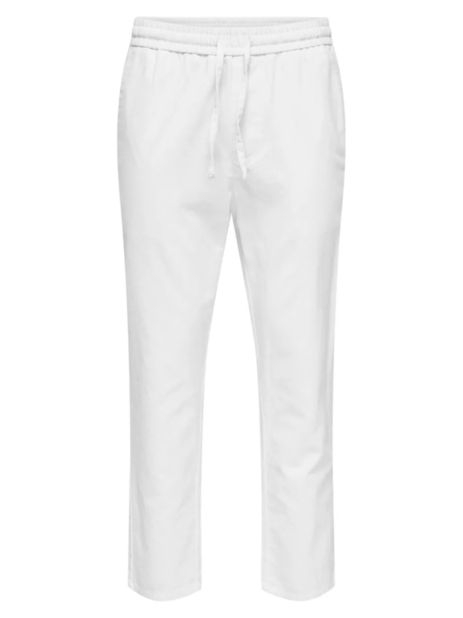 Best ONSLINUS Tapered fit Hør Joggingbukser Bukser