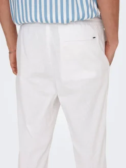 Best ONSLINUS Tapered fit Hør Joggingbukser Bukser