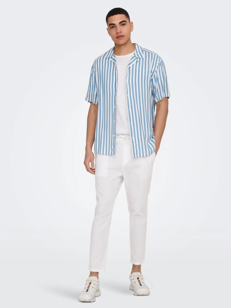 Best ONSLINUS Tapered fit Hør Joggingbukser Bukser