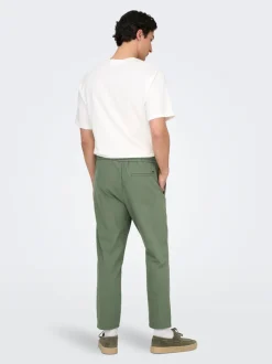 Online ONSLINUS Tapered fit Hør Joggingbukser Bukser