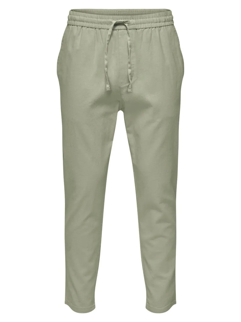 Best ONSLINUS Tapered fit Hør Joggingbukser Bukser